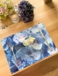 Preview: Tischset Platzset abwaschbar Hortensie Blau von ARTIPICS Kunststoff 42x30 cm